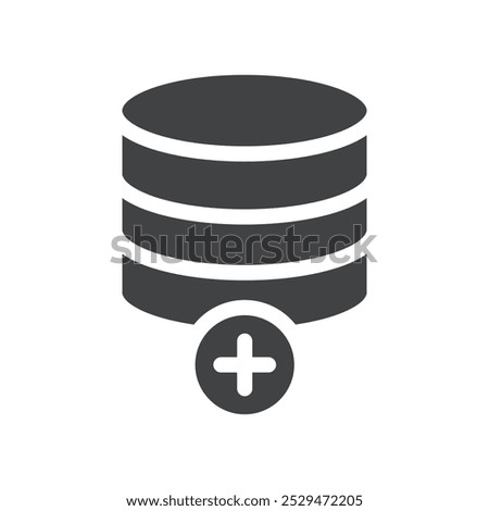 Add database icon simple vector symbol