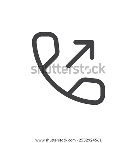 Outgoing call icon Simple outline vector logo