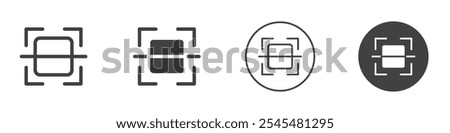 scan qr code icon Simple outline vector logo