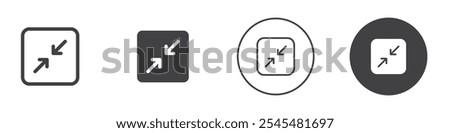 Fullscreen Icon Simple outline vector logo