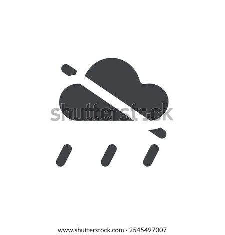 No rain cloud icon Vector logo outline