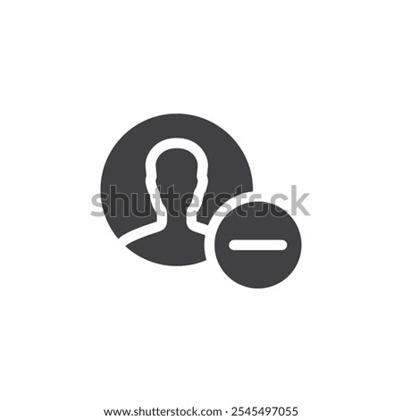 Unfollow icon Vector logo outline