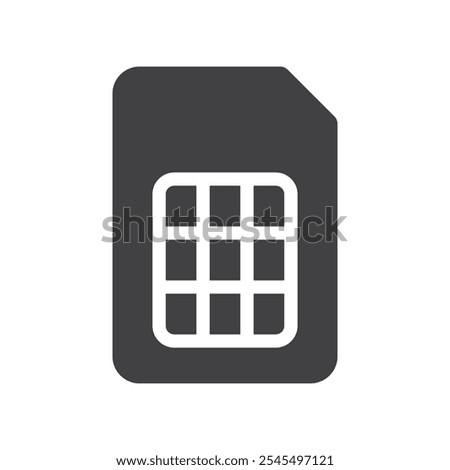 Sim card icon Vector logo outline