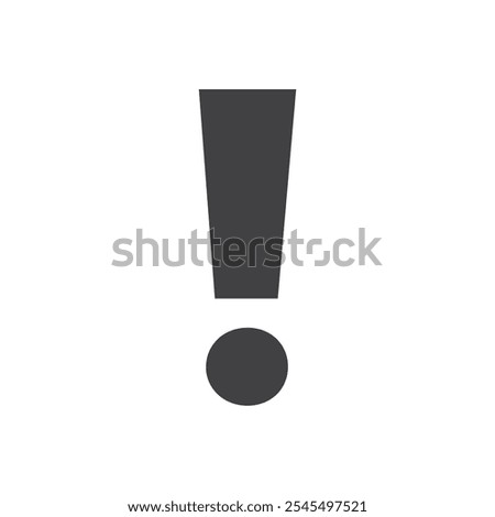 Exclamation mark icon Vector logo outline