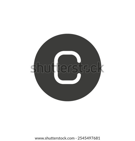 Copyright icon Vector logo outline