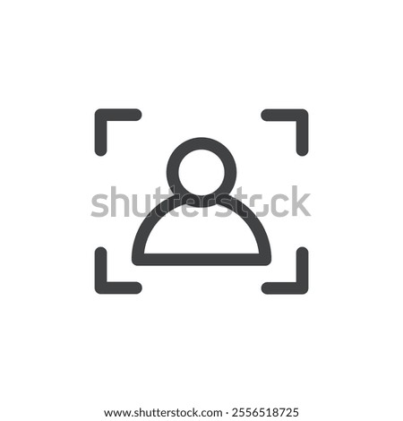 camera focus icon Vector logo outline