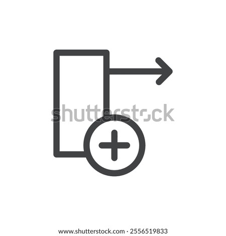 Insert column row icon Vector logo outline