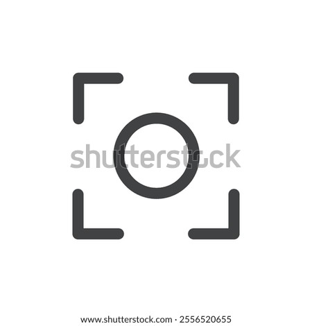 Camera Focus icon Vector logo outline