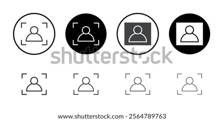 camera focus icon simple vector symbol