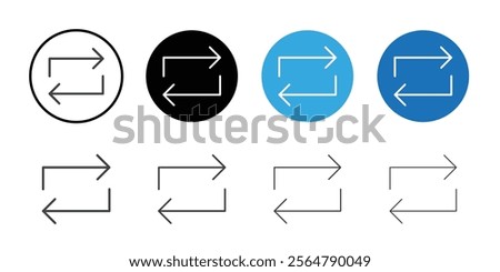 Reverse button icon simple vector symbol