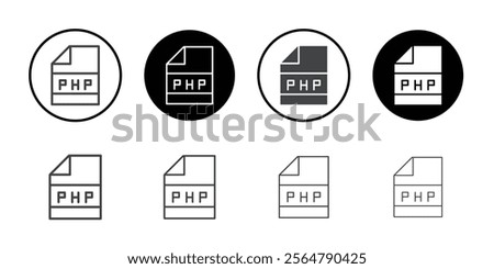 PHP file icon simple vector symbol