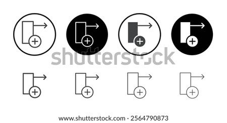 Insert column row icon simple vector symbol