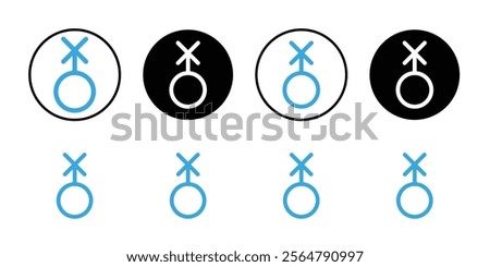 Genderqueer icon simple vector symbol