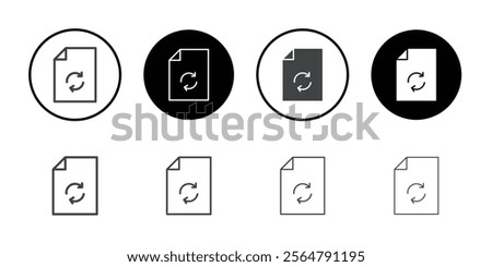 Document file sync icon simple vector symbol