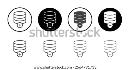 Add database icon simple vector symbol