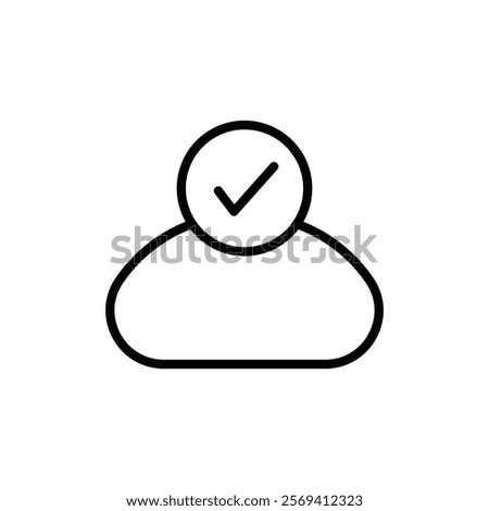 User check icon Vector logo outline