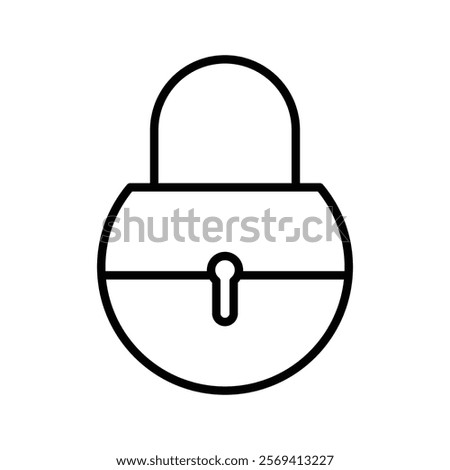 Lock closed icon Vector logo outline