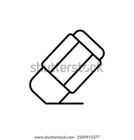 Eraser icon Vector logo outline