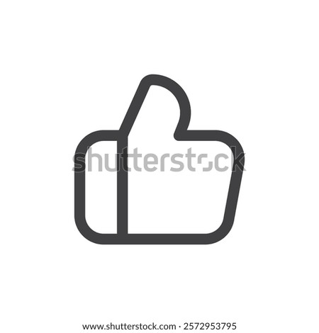 Like icon Simple outline vector logo