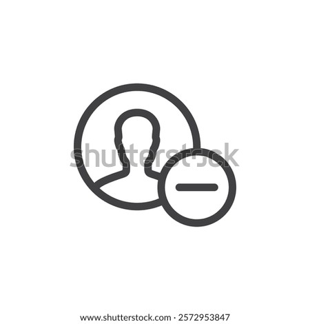 Unfollow icon Simple outline vector logo