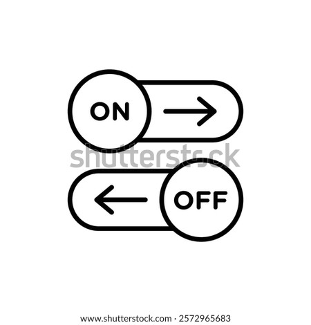 Toggle switch icon simple vector symbol