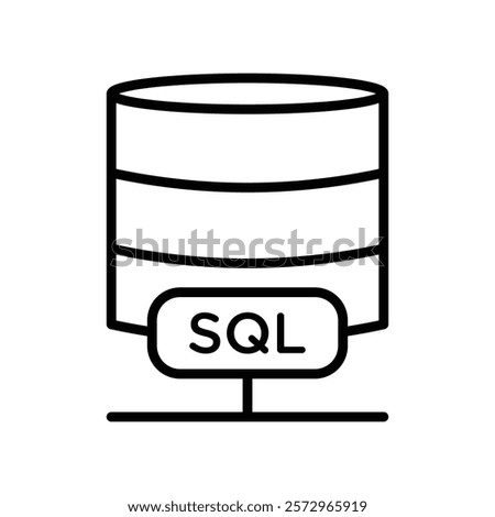 SQL server icon simple vector symbol