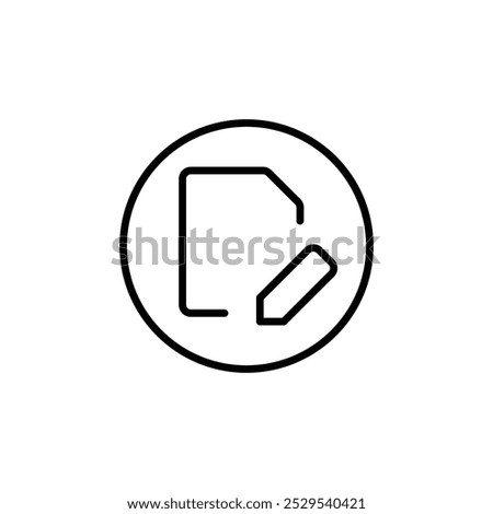 Editable file icon Thin vector set