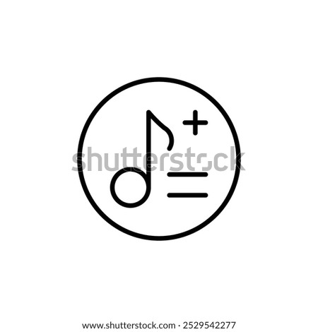 Add playlist icon Thin vector set