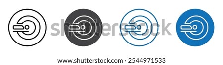 Ct scan icon Logo sign in thin line outline