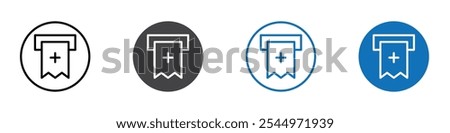 Add print icon Logo sign in thin line outline