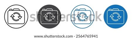 Switch camera icon flat editable icon mark set.