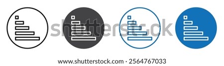 Generic sorting asc icon flat editable icon mark set.