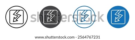 Electro devices icon flat editable icon mark set.