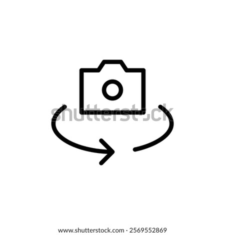 Switch camera icon Thin vector set