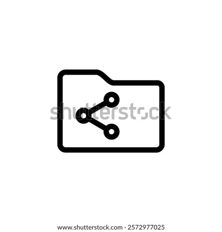 Folder sharing icon flat editable icon mark