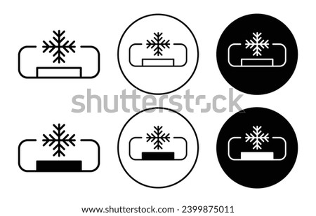 AC unit icon. air conditioner home office appliance equipment to cool the house with hot and cold air unit symbol logo. portable split ac wall conditioner technology vector sign 