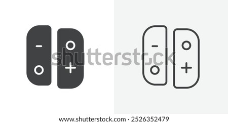 Switch nintendo icon flat and simple set design