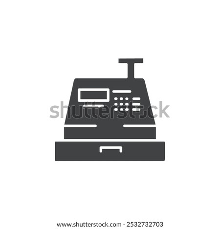 Cashier machine icon flat and simple set design