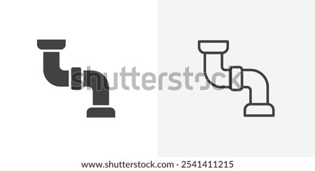 Pipe icon flat and simple set design