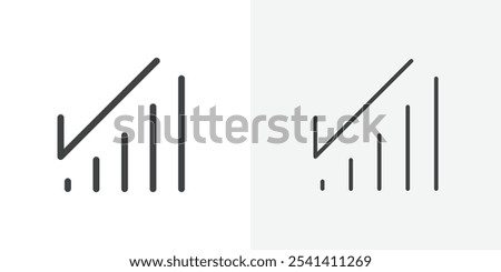 Negative dynamics icon flat and simple set design