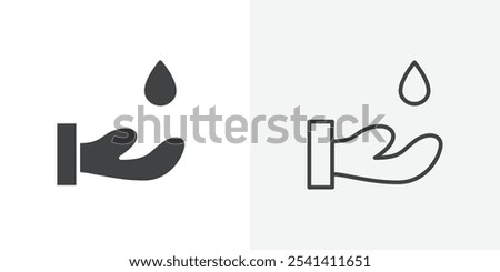 Handwashing icon flat and simple set design