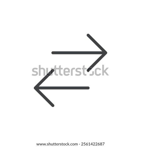 Arrows left and right icon Vector logo set flat