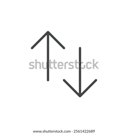 Arrows up and down icon Vector logo set flat