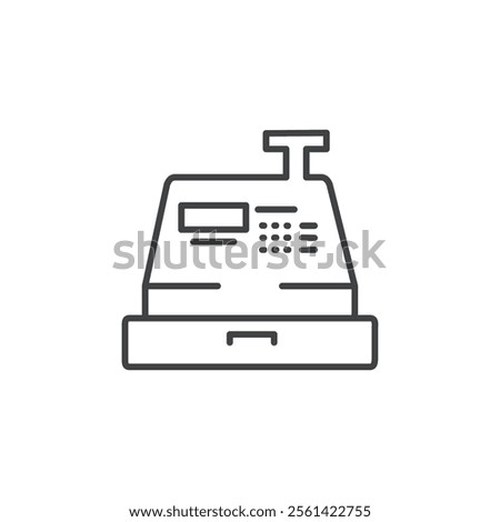 Cashier machine icon Vector logo set flat