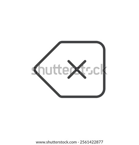 Backspace icon Vector logo set flat