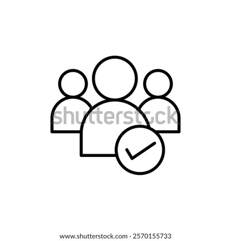 User check icon Vector logo set flat