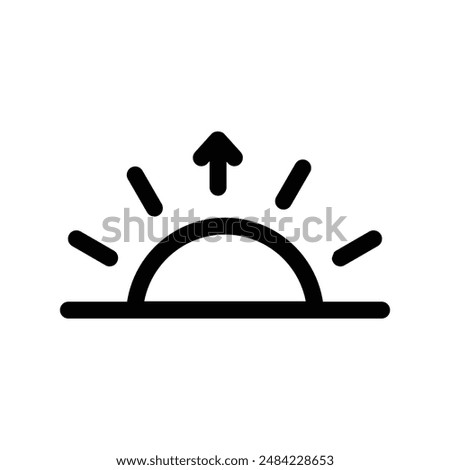 Sunrise icon design in filled and outlined style