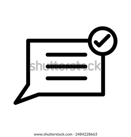 check message icon design in filled and outlined style