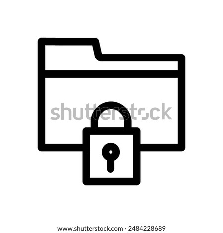 unlock folder icon design in filled and outlined style