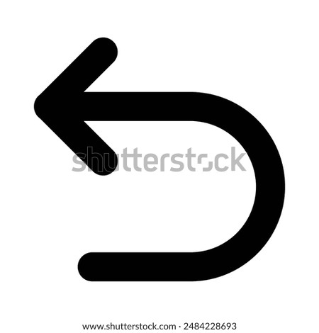 u turn arrow icon design in filled and outlined style